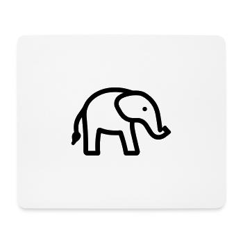 elephant - Tapis de souris (format paysage) - blanc - Devant