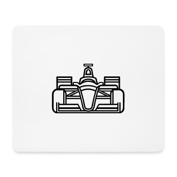 Voiture de Course - Tapis de souris (format paysage) - blanc - Devant