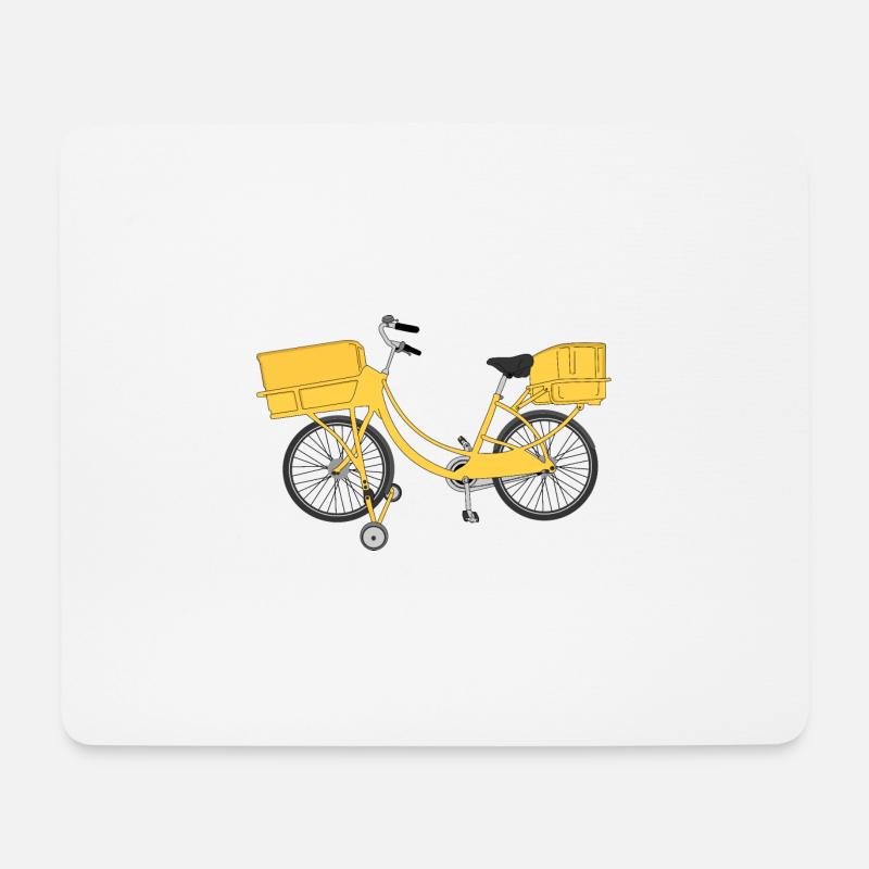 Postbote Post Brief Briefträger Fahrrad Geschenk - Mousepad (Querformat) - Weiß