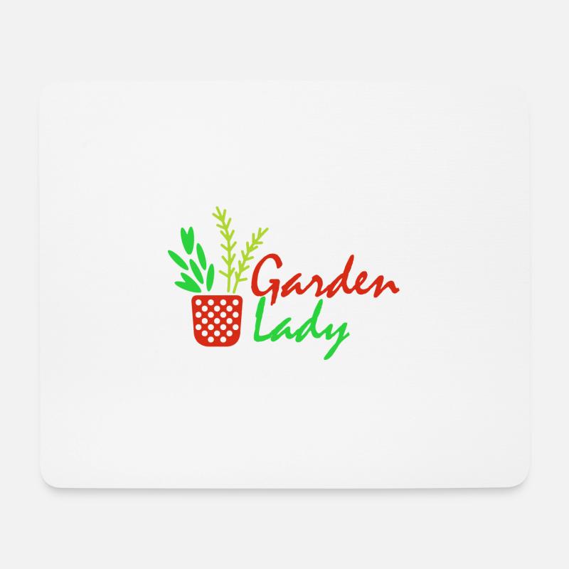 garden lady - Garten Frau - Mousepad (Querformat) - Weiß