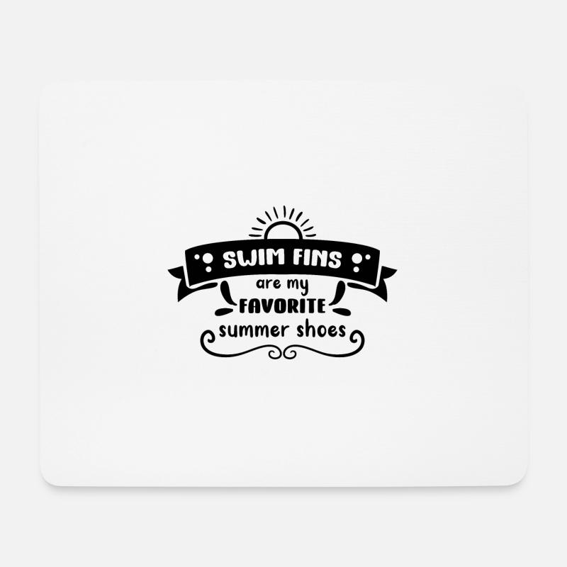 Schwimmflossen sind mein Favorit - Mousepad (Querformat) - Weiß