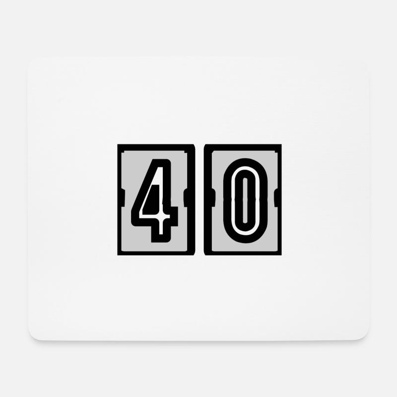 40. 40. GEBURTSTAG. GEBURTSTAG 40 JAHRE. 40 - Mousepad (Querformat) - Weiß
