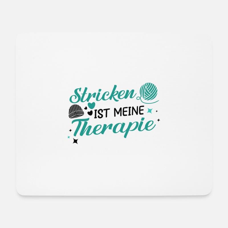 Lustiger Stricknadel Spruch, Stricken Geschenk - Mousepad (Querformat) - Weiß