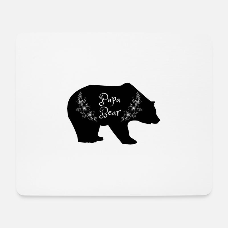 Papa Bär - Mousepad (Querformat) - Weiß