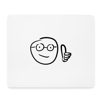 daumen hoch - Mousepad (Querformat) - Weiß - Vorne