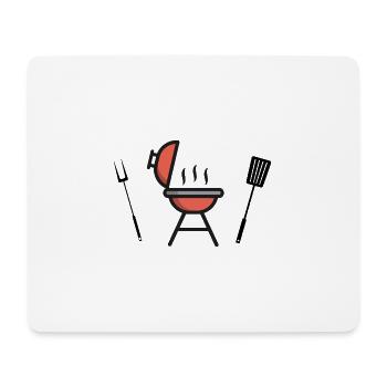 Grill Barbecue Season Icon - Mouse Pad (horizontal) - white - Front