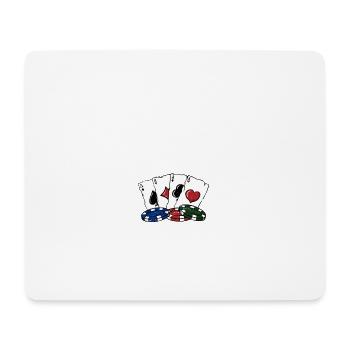Calmez vos jetons Drôle de poker Humour Joueur de poker - Tapis de souris (format paysage) - blanc - Devant