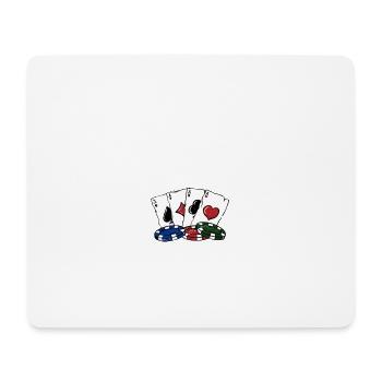 Play Smart Be Lucky Gambler Sayings Gambling - Mousepad (Querformat) - Weiß - Vorne