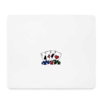 Ace Kicker Pot Winner Poker Card Games Poker - Mousepad (Querformat) - Weiß - Vorne