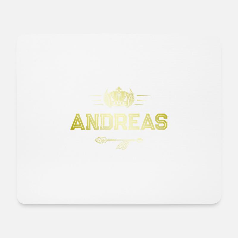 Andreas - Mousepad (Querformat) - Weiß