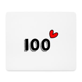 100 ANS. 100e ANNIVERSAIRE. ANNIVERSAIRE 100 ANS. - Tapis de souris (format paysage) - blanc - Devant