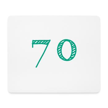 70 JAHRE. 70-jähriges JUBILÄUM. JUBILÄUM 70 JAHRE. 70 - Mousepad (Querformat) - Weiß - Vorne