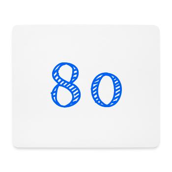 80 YEARS. 80th ANNIVERSARY. ANNIVERSARY 80 YEARS. 80 - Mouse Pad (horizontal) - white - Front