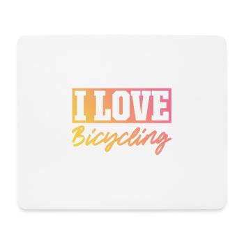 Ich Liebe Fahrradfahren - Mousepad (Querformat) - Weiß - Vorne