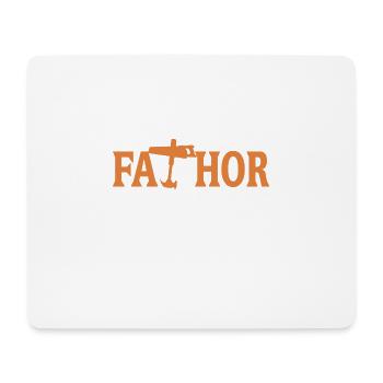FaTHOR comme un père juste beaucoup plus puissant rétro drôle - Tapis de souris (format paysage) - blanc - Devant