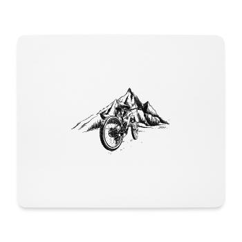 Mountainbike - Mouse Pad (horizontal) - white - Front