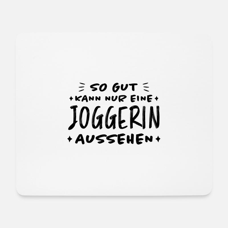 Joggerin Laufen Lustiger Spruch Joggen Geschenk - Mousepad (Querformat) - Weiß