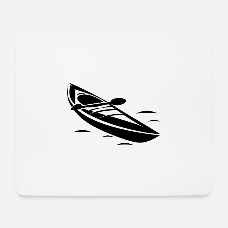 Kanu - Mousepad (Querformat) - Weiß
