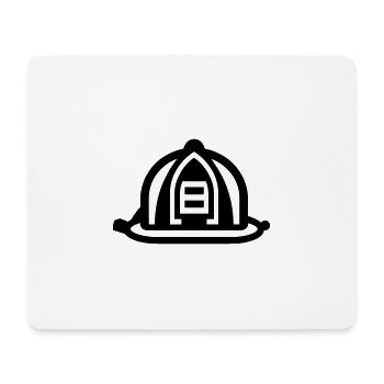 Helm für Feuerwehrleute - Mousepad (Querformat) - Weiß - Vorne