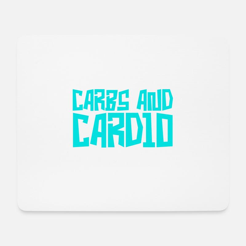 Carbs And Cardio 4 - Mousepad (Querformat) - Weiß