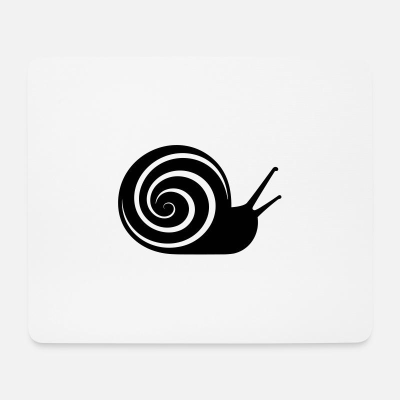 Schnecke - Mousepad (Querformat) - Weiß