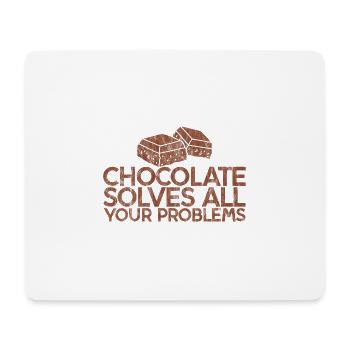 Chocolate Solves All Your Problems 3 - Mousepad (Querformat) - Weiß - Vorne