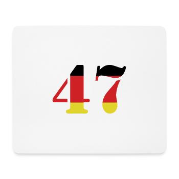 47 Numéro Jersey Allemagne - Tapis de souris (format paysage) - blanc - Devant