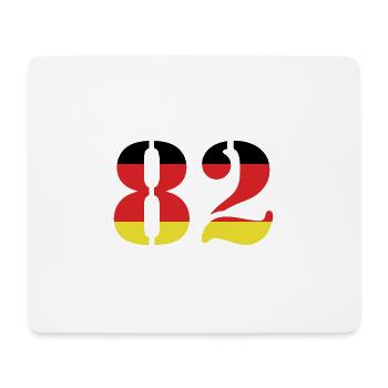 82 Numéro Jersey Allemagne - Tapis de souris (format paysage) - blanc - Devant