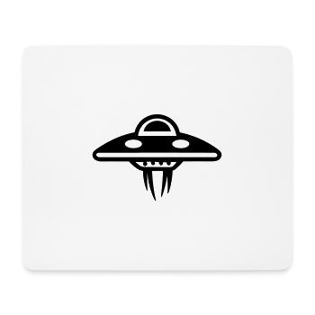 fliegende Untertasse - Mousepad (Querformat) - Weiß - Vorne