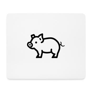 cochon - Tapis de souris (format paysage) - blanc - Devant