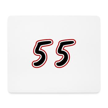 55 Zahl Symbol - Mousepad (Querformat) - Weiß - Vorne