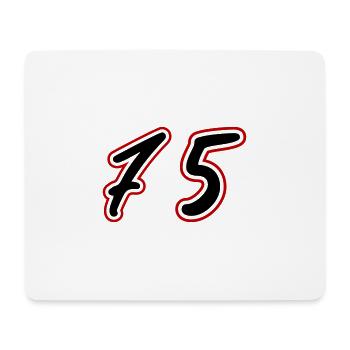 75 Number Symbol - Mouse Pad (horizontal) - white - Front