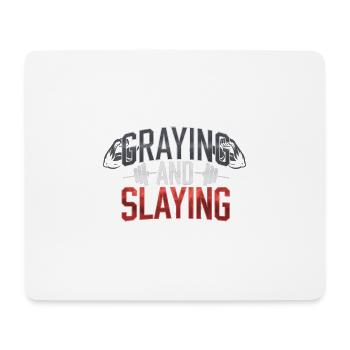 Graying And Slaying 4 - Mousepad (Querformat) - Weiß - Vorne