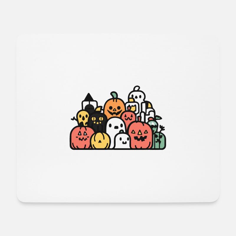 Halloween Symbol Party Crew - Mousepad (Querformat) - Weiß