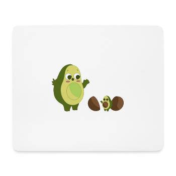 Avocado alien vegan manger cadeau - Tapis de souris (format paysage) - blanc - Devant