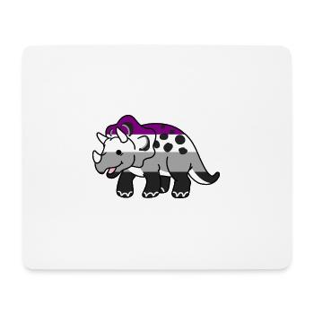 Tricératops asexuels Ace Pride - Tapis de souris (format paysage) - blanc - Devant