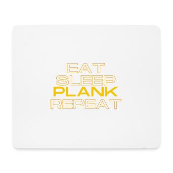 Essen, schlafen, trainieren, wiederholen - Mousepad (Querformat) - Weiß - Vorne