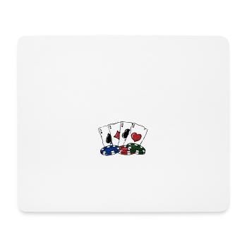 Floating the Whales Poker Jeux de cartes Joueur de poker - Tapis de souris (format paysage) - blanc - Devant