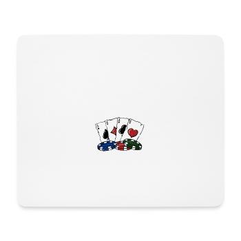 Never Bluff a Monkey Funny Poker Humor Poker - Mousepad (Querformat) - Weiß - Vorne