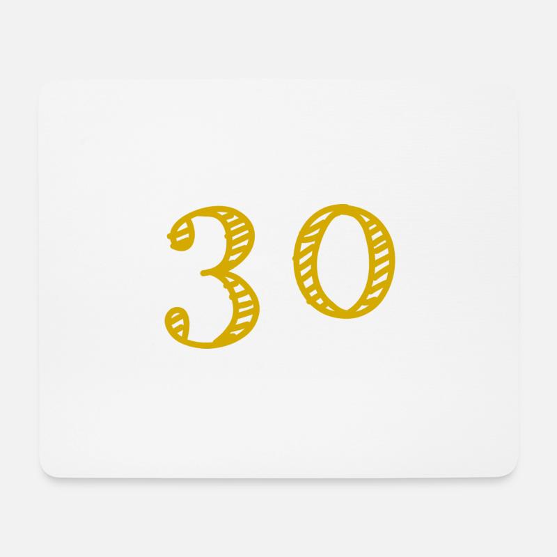 30 JAHRE. 30-jähriges JUBILÄUM. JUBILÄUM 30 JAHRE. 30 - Mousepad (Querformat) - Weiß