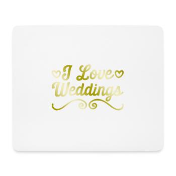 J’adore le mariage - Tapis de souris (format paysage) - blanc - Devant