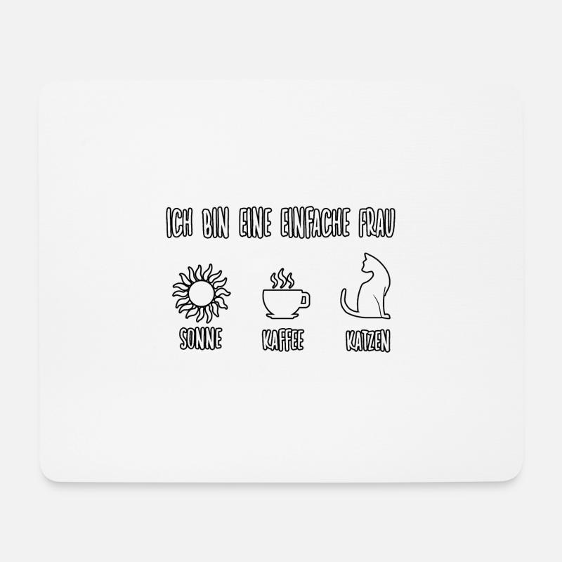 Süßes Katzen Shirt Katzenhalter Damen Katzen - Mousepad (Querformat) - Weiß