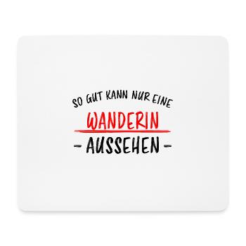 Wanderin Lustiger Spruch Outdoor Wandern Geschenk - Mousepad (Querformat) - Weiß - Vorne