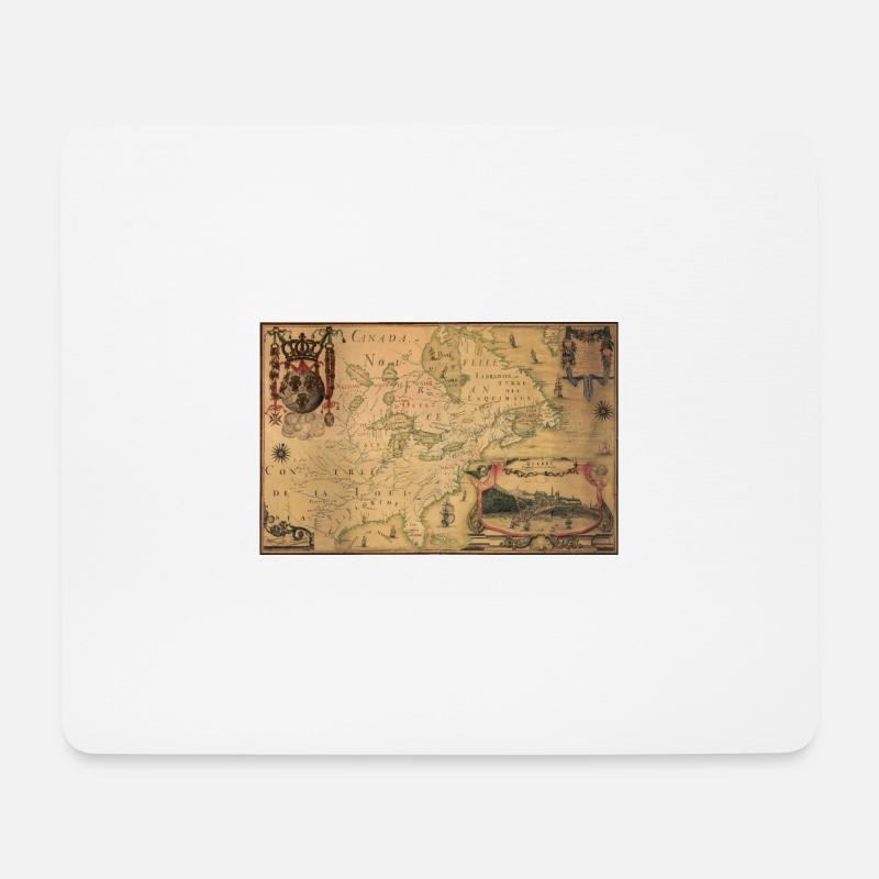 Nördlichste America 1688 - Mouse Pad (horizontal) - white