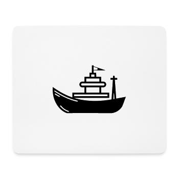 Boot - Mousepad (Querformat) - Weiß - Vorne