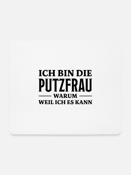 Putzfrau Spruch Reinigungskraft Putzfrau Geschenk - Mousepad (Querformat) - Weiß
