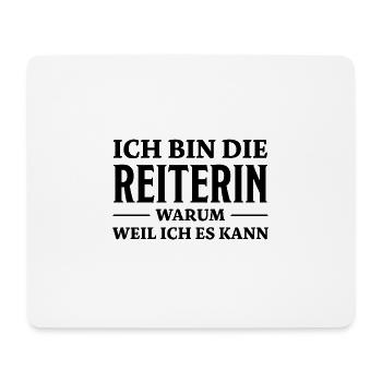 Reiterin Spruch Pferde Reiten Reiterin Geschenk - Mousepad (Querformat) - Weiß - Vorne
