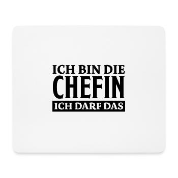 Chefin Spruch Familie Beruf Lustig Chefin Geschenk - Mousepad (Querformat) - Weiß - Vorne