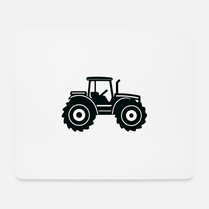 Traktor - Mousepad (Querformat) - Weiß