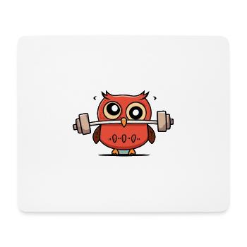 Fitness Eule Süß Lustig Klein Geschenk - Mousepad (Querformat) - Weiß - Vorne